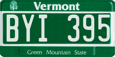 VT license plate BYI395