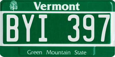 VT license plate BYI397
