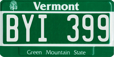 VT license plate BYI399