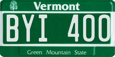 VT license plate BYI400