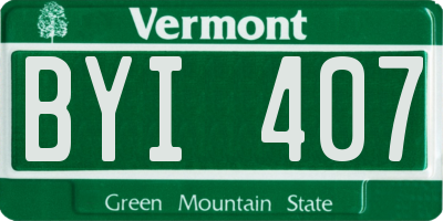 VT license plate BYI407
