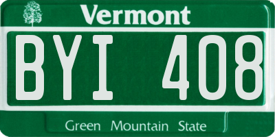 VT license plate BYI408
