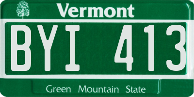 VT license plate BYI413