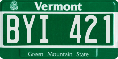 VT license plate BYI421