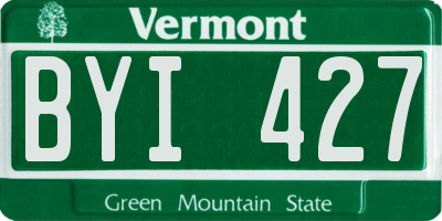 VT license plate BYI427