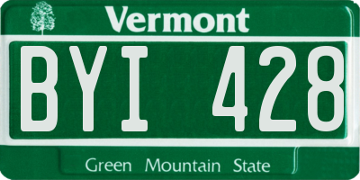 VT license plate BYI428