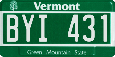 VT license plate BYI431
