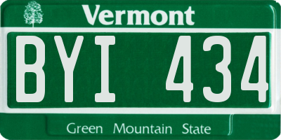 VT license plate BYI434