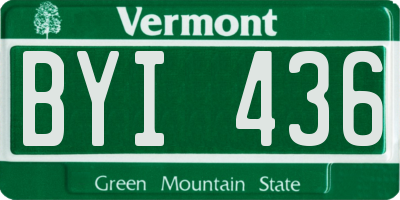 VT license plate BYI436