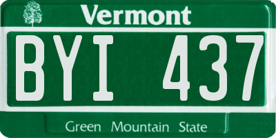 VT license plate BYI437