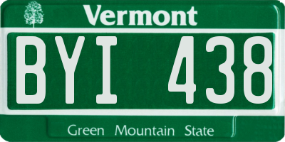 VT license plate BYI438