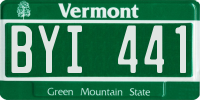 VT license plate BYI441