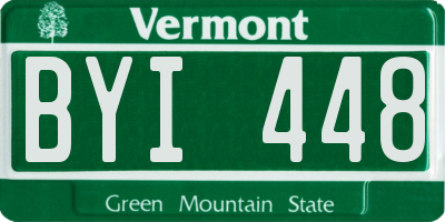 VT license plate BYI448