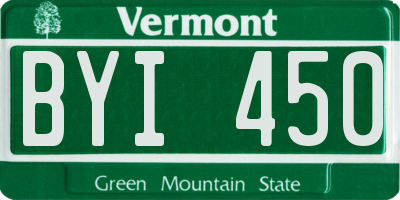 VT license plate BYI450