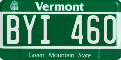 VT license plate BYI460
