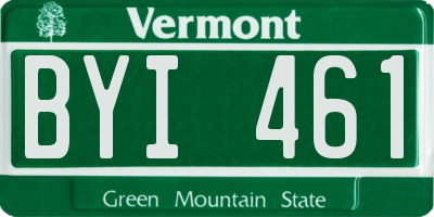 VT license plate BYI461