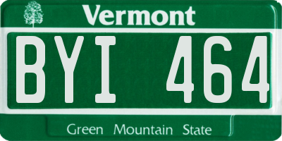 VT license plate BYI464