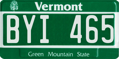 VT license plate BYI465