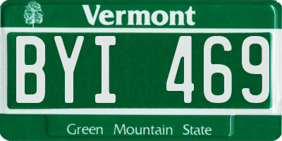 VT license plate BYI469