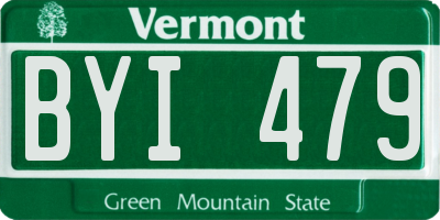 VT license plate BYI479