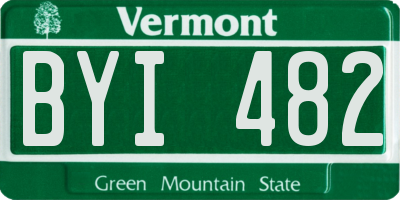 VT license plate BYI482