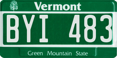 VT license plate BYI483