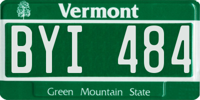 VT license plate BYI484