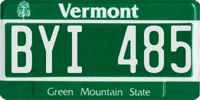VT license plate BYI485
