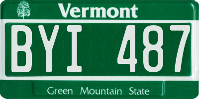 VT license plate BYI487
