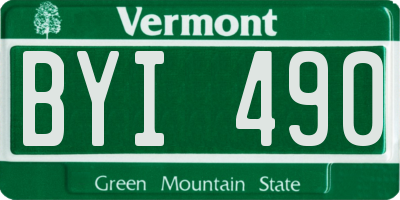 VT license plate BYI490