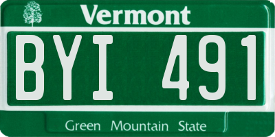 VT license plate BYI491