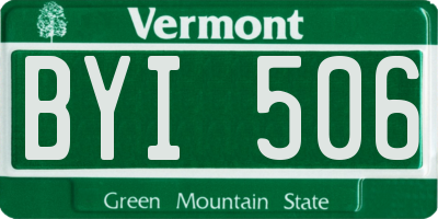 VT license plate BYI506