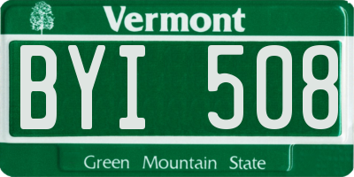 VT license plate BYI508