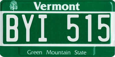 VT license plate BYI515