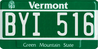 VT license plate BYI516