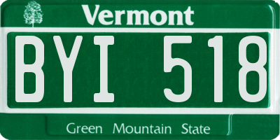 VT license plate BYI518