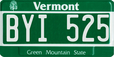 VT license plate BYI525