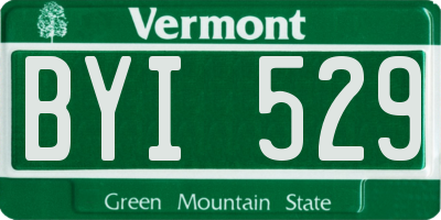 VT license plate BYI529