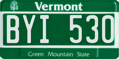VT license plate BYI530