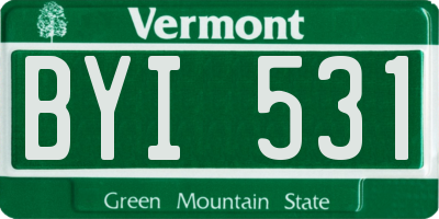 VT license plate BYI531