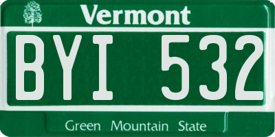 VT license plate BYI532