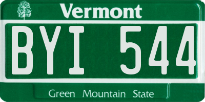 VT license plate BYI544