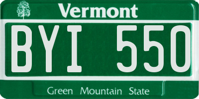 VT license plate BYI550