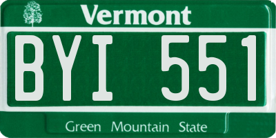VT license plate BYI551