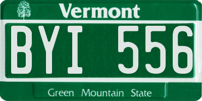 VT license plate BYI556