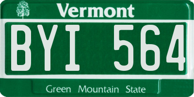 VT license plate BYI564