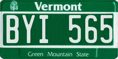 VT license plate BYI565