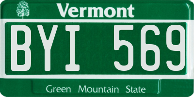 VT license plate BYI569