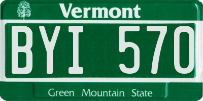 VT license plate BYI570