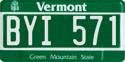 VT license plate BYI571